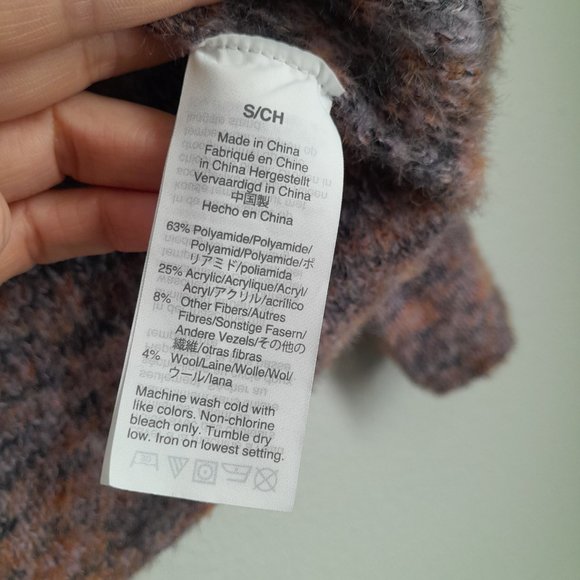 Madewell Space Dyed Eaton Puff Bishop Sleeve Wool Blend Sweater Size Small - Picture 5 of 8